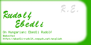 rudolf ebedli business card